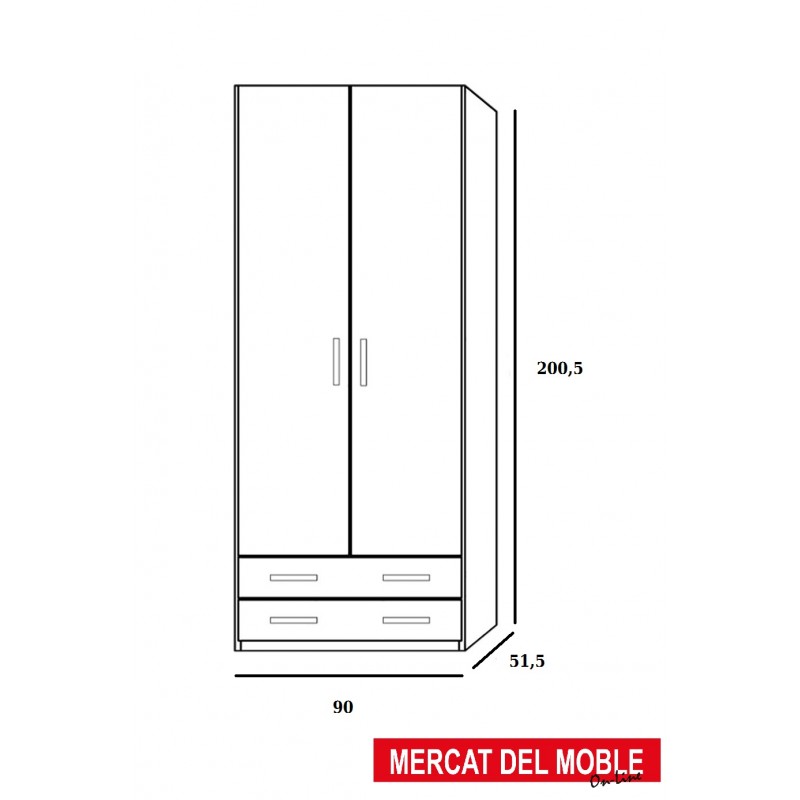 Armario 1 puerta kit - Mercat del Moble